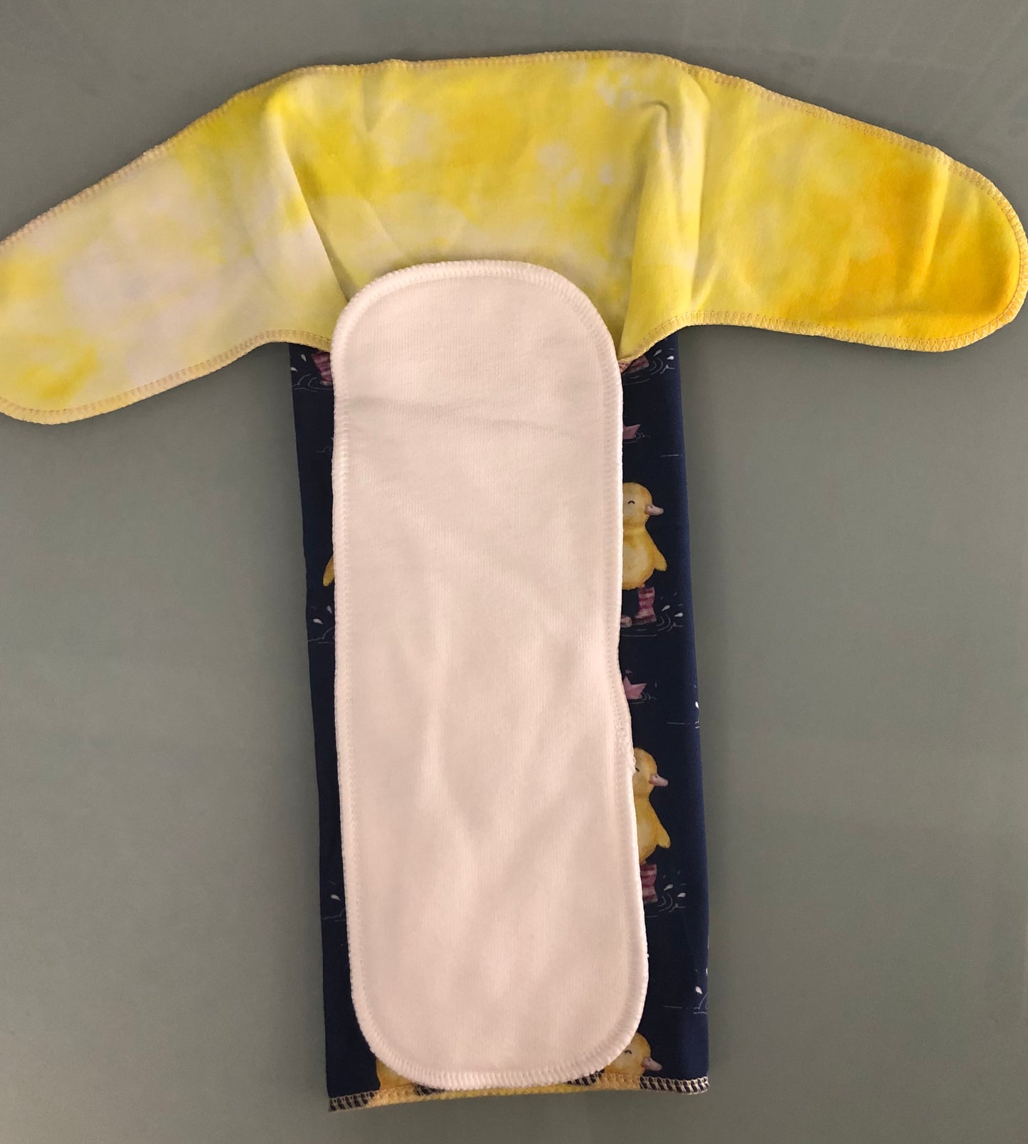 Printed Stretchy Preflat - Yellow Duckies - 2 Layer OS