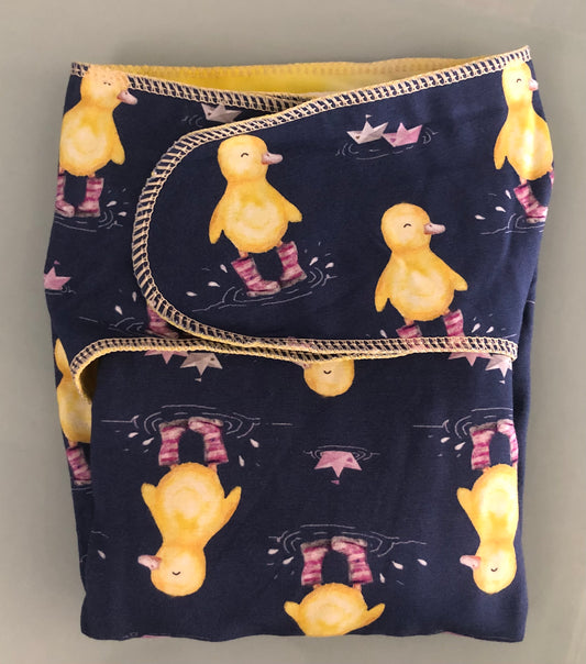 Printed Stretchy Preflat - Yellow Duckies - 2 Layer OS